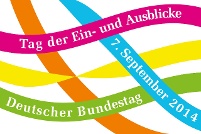 Ankündigungsplakat zum Tag der Ein- und Ausblicke am 7. September 2014