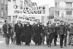8. Mai 1968: Evangelische Pfarrer demonstrieren gegen die Notstandsgesetzgebung der Großen Koalition.