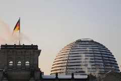 Reichstagskuppel im Winter