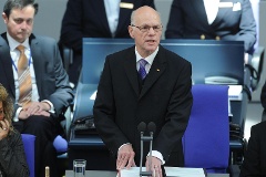 Norbert Lammert bei seiner Ansprache als gewählter Präsident.