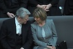 Joachim Gauck und seine Lebensgefährtin Daniela Schadt verfolgten die Wahl auf der Besuchertribüne