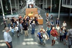 Photo: View from the entrance of the Paul Löbe Building, a visitors group