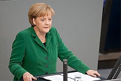 Bundeskanzlerin Dr. Angela Merkel (CDU) bei der Regierungserklärung