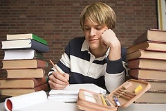 Student mit Büchern