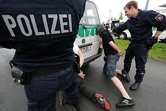 Polizei bei Übung