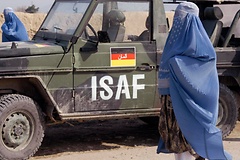 Ein Fahrzeug der Bundeswehr im ISAF-Einsatz