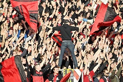 Fußballfans des Clubs 1. FC Nürnberg