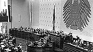 The plenary chamber of the German Bundestag in Bonn