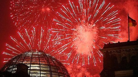 Silvester am Reichstagsgebäude