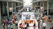 A view of the foyer in the Paul Löbe Building during the Open Day 