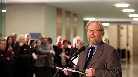 Bundestagsvizepräsident Wolfgang Thierse eröffnete die Ausstellung.