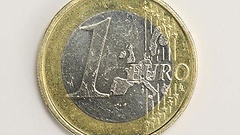 zerkratzte 1-Euro-Münze