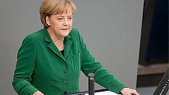 Bundeskanzlerin Dr. Angela Merkel (CDU) bei der Regierungserklärung
