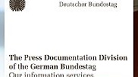 Flyer: The Press Documentation Division of the German Bundestag