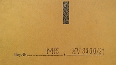 Eine Akte mit Registriernummer in einem Gebäude des früheren Archivs der DDR-Staatssicherheit