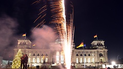 Silvesterstimmung am Reichstagsgebäude