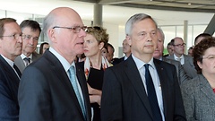 Bundestagspräsident Norbert Lammert, TU-Präsident Christian Thomsen beim IPS-Empfang
