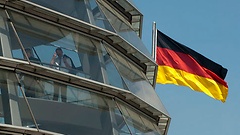 Fahne auf Reichstagsgebäude