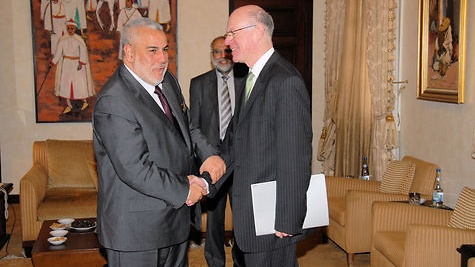 Norbert Lammert mit dem marokkanischen Premierminister Abdelilah Benkirane (links)