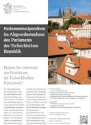 Plakat: Parlamentsstipendium im Abgeordnetenhaus des Parlaments der Tschechischen Republik