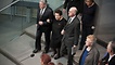 Bundespräsident Joachim Gauck, Inge Deutschkron, Bundestagspräsident Norbert Lammert und Bundeskanzlerin Angela Merkel