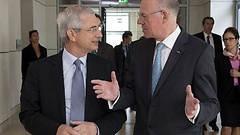 Präsident der Assemblée nationale Claude Bartolone (links) und Bundestagspräsident Norbert Lammert