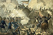 The March revolution of 1848: street battle in Berlin on 18 and 19 March 1848