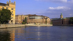 Der Schwedische Reichstag in Stockholm.