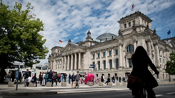 Blick auf das Reichstagsgebäude