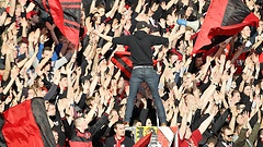 Fußballfans des Clubs 1. FC Nürnberg