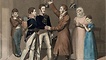 Abschied zweier freiwilliger Lützower Jäger von den Eltern: Die Radierung zeigt den Abschied von zwei Freiwilligen, die in einem Jägerkorps gegen die französische Armee kämpfen wollen. Heinrich Anton Dähling, um 1813