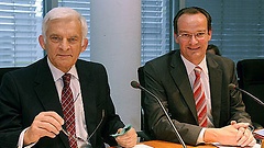 Président du Parlement européen, Jerzy Buzek, et Gunther Krichbaum, président CDU/CSU de la commission