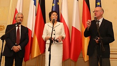 Claude Bartolone (links), Ewa Kopacz und Norbert Lammert (rechts)