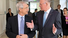 Claude Bartolone, Norbert Lammert 2012 im Reichstagsgebäude in Berlin