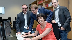 Thomas Lutze, Gero Storjohann, Birgit Kömpel, Stephan Kühn beim Chat des Verkehrsausschusses