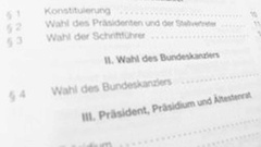 Geschäftsordnung - Wahl des Bundeskanzlers