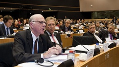 Bundestagsabgeordnete Norbert Lammert, Norbert Barthle, Norbert Brackmann, Joachim Poß (von links) in Brüssel