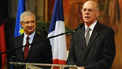 Die Parlamentspräsidenten Claude Bartolone (links) und Norbert Lammert.