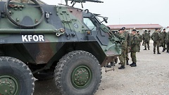 Bundeswehrsoldaten im Feldlager Novo Selo im Kosovo