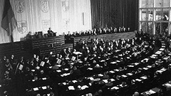 Konstituierende Sitzung des ersten Deutschen Bundestages am 7. September 1949