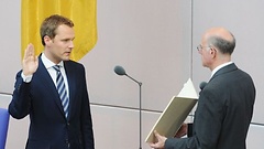 Daniel Bahr, Norbert Lammert bei der Vereidigung