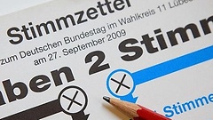 Stimzettel einer Bundestagswahl
