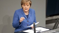 Bundeskanzlerin Angela Merkel bei der Regierungserklärung
