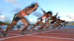 Frauen beim Sprint