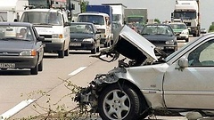 Unfall auf Autobahn
