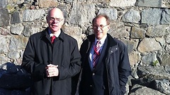 Bundestagpräsident Lammert (links) mit seinem schwedischen Amtskollegen Westerberg.