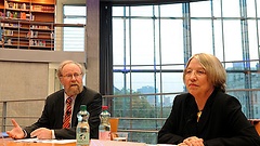 Bundestagsvizepräsident Wolfgang Thierse und Antje Vollmer