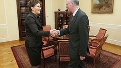 Sejm-Marschallin Ewa Kopacz und Norbert Lammert