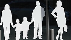 Silhouette einer Familie