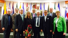 Die Delegation der Deutsch-Mittelamerikanischen Parlamentariergruppe beim Interamerikanischen Gerichtshof für Menschen Rechte in San José (Costa Rica).